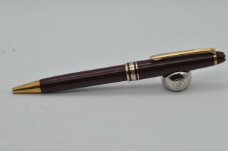 Lovely Rare Montblanc Meisterstuck Burgundy Resin & Gold Ballpoint Pen Ed1445180