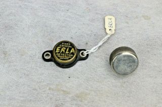 1920 S Antique Erla Crystal Radio Detector Unit & Panel - Mount Phone Condenser