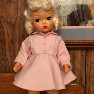 Vintage 16 " Terri Lee Orignal Pink Coat Style Dress With Matching Undies - No Doll