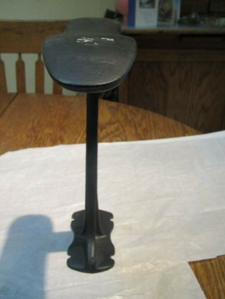 Antique Cast Iron 10 1/2 " Cobblers/shoemaker Stand With 2 Diff Lasts - Marked " 88 "