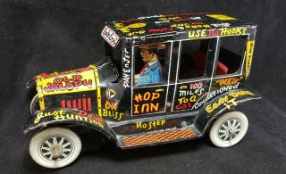 Rare 1950s Marx Tin Large 7 " X 5 " Wind - Up Old Jalopy With Driver