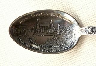 Antique Sterling Silver Souvenir Spoon,  Lewis & Clark Expo Portland Oregon 1905