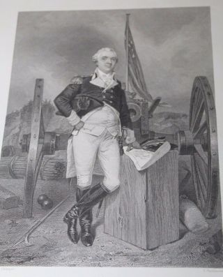 Antique 1857 Print Major General Henry Knox Alonzo Chappel