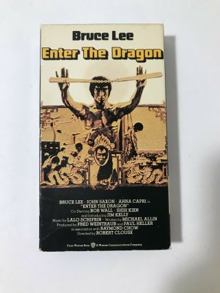 Enter The Dragon (vhs 1973) Bruce Lee John Saxon,  Jim Kelly Rare Oop Shippn