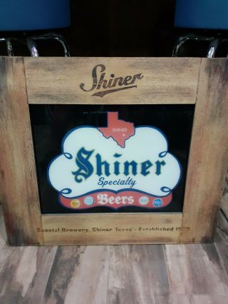 Rare Shiner Beer Sign,  Wood Bar Sign.  Does Not Light Up.  Read Descriptio