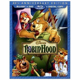 Robin Hood (blu - Ray/dvd,  2013,  40th Anniversary Edition) With Rare Slipcover Oop