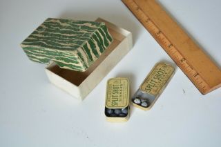 Vintage PFLUEGER SPLIT SHOT SINKERS Bulldog Tin Box Cardboard Box 3