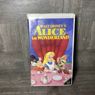 Rare Vintage Alice In Wonderland (vhs) Walt Disney 