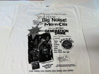 Rock Shirt Motley Crue Vs The Earth Generation Swine Rare Vintage 90s Xl