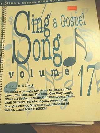 Sing A Gospel Song Vol 17 Vtg Rare Song Book Sheet Music