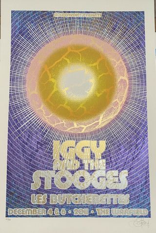 Iggy Pop And The Stooges Chuck Sperry Rare 2011 Concert Poster Art Signed 42/85
