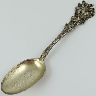 Antique Denver Colorado Baker - Manchester Columbine Sterling Silver Spoon