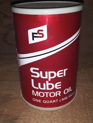 Vintage Rare Fs Lube Oil Can Radio Cool