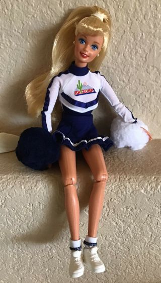 University Barbie Arizona Cheerleader Mattel 1996 Poseable Articulated Superstar