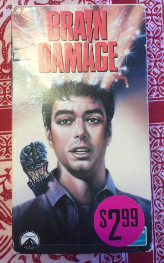 Brain Damage Horror Vhs Video Tape Paramount Rare Oop Htf 1988 Cult Film,  Rental