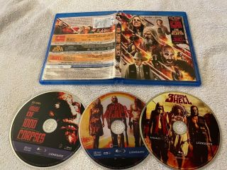Rob Zombie Trilogy Bluray Devils Rejects,  1000 Corpses,  3 From Hell Rare Oop
