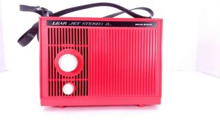 Rare Lear Jet Stereo 8 Solid State Portable 8 Track Player Red P - 510