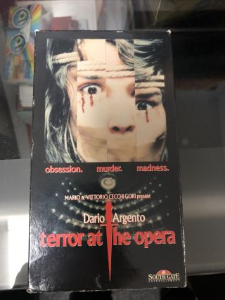Terror At The Opera (vhs) 1987 Rare Horror Giallo Dario Argento Thriller Slasher