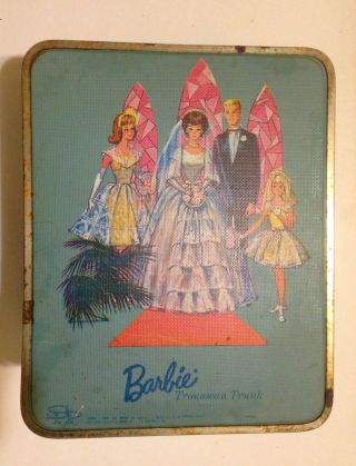 Rare Vintage Barbie Trousseau Trunk Metal 1964 Mattel Inc.