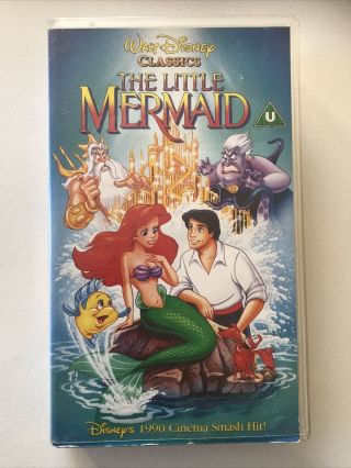 Disney The Little Mermaid Vhs 1990 Uk Pal Tape.  Rare