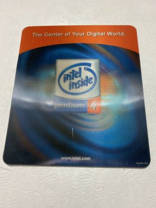 Rare Intel Pentium 4 Vintage Hologram Mouse Pad