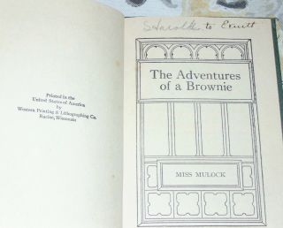 ANTIQUE Children ' s Book C1920 ' S THE ADVENTURES OF A BROWNIE 3