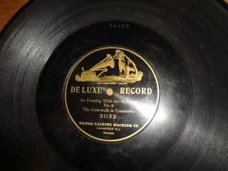 Rare 1903 - 04 De Luxe (victor) 12 " 78/ " An Evening With The Minstrels.  No.  6 ".
