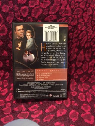 OOP Alfred Hitchcock ' s MARNIE - Sean Connery / Tippi Hedren - RARE 2