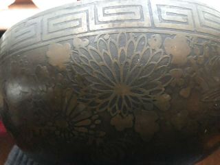 Antique Tibetan Temple Ceremonial Singing Bowl Buddhist Rare Decorated 010
