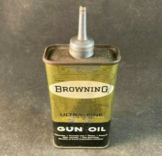 Vintage Browning Ultra Fine Gun Oil Handy Oiler Rare Old Advertising Sign