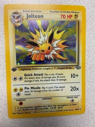 Pokémon Jolteon Rare Holo 1st Edition - Jungle 4/64