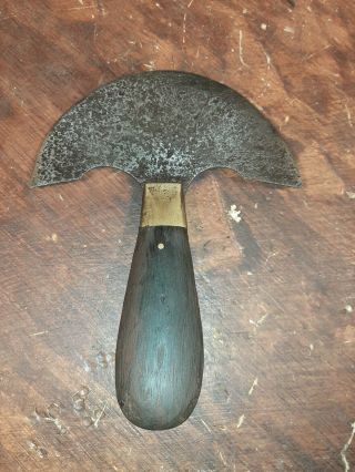 Antique C S Osborne 5 " Round Knife Newark Nj Leather Tools