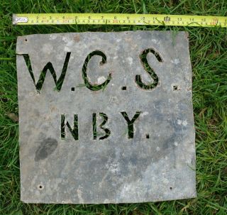 Old Antique Wool Bale Stencil For The Man Cave