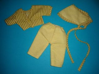 Vintage Kelloggs 8 " Cosmopolitan Baby Ginger Yellow Outfit - Top,  Pants,  Hat Exc