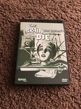 Brain That Wouldnt Die (dvd,  2000,  Special Edition) Synapse Films Rare Dvd