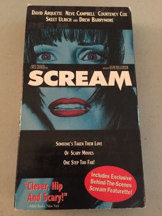 Scream (vhs,  1997) Blue Cover,  Courtney Cox Rare