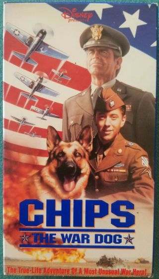 Chips ☆the War Dog☆ Vhs Oop Disney Rare German Shepherd ^ln^