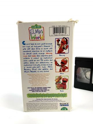 Elmo ' s World VHS Video Cassette VCR Tape Sesame Street RARE Fast 2
