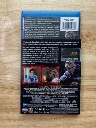 Sleepaway Camp II 2 (Blu - ray,  DVD,  2015,  2 - Disc,  Scream Factory) With Rare Slip 2