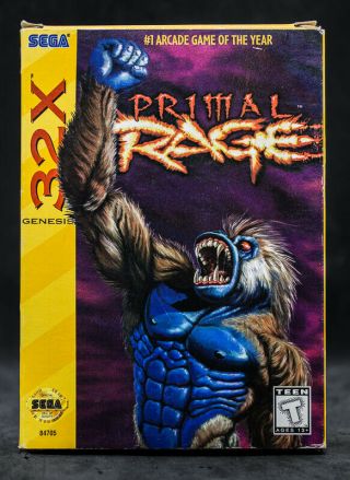 Primal Rage Sega 32x Rare Complete Cib &