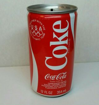 Rare 1980 Olympic Team Coca - Cola Can Bank.