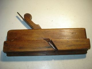 Antique H.  Wetherell 9 - 3/4 " Wooden Moulding Plane 