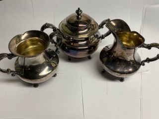 Antique Pairpoint Mfg Co.  Vintage Silver Plated 4 Piece Tea Set