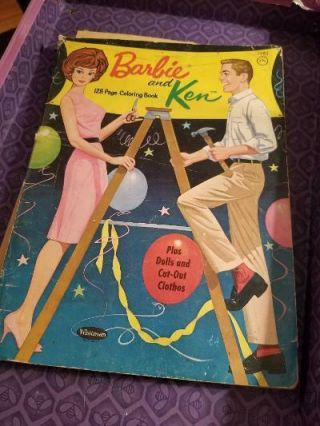 Rare Whitman Barbie And Ken Coloring Book