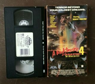 A Nightmare On Elm Street 4 The Dream Master Vhs Tape Horror Rare Media Oop