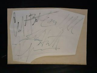 Metallica Autographed Signed Paper Four Signatures Cliff Burton,  More Rare