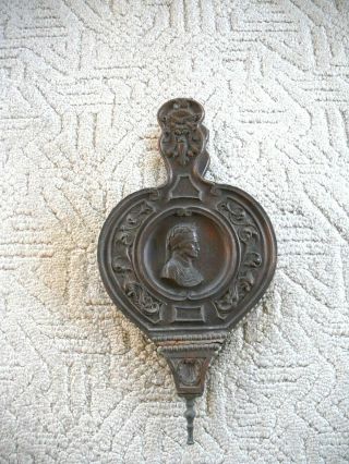 Vintage Carved Wooden Fireplace Bellows