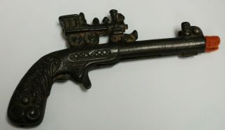 Rare Antique Cast Iron 1913 Arcade Train Cap Gun Pistol