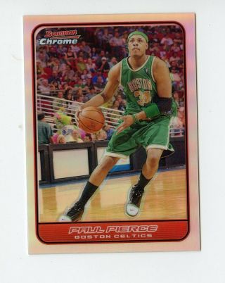 Paul Pierce 2006 - 07 Bowman Chrome Refractor 145/249 99 Celtics Rare Sp