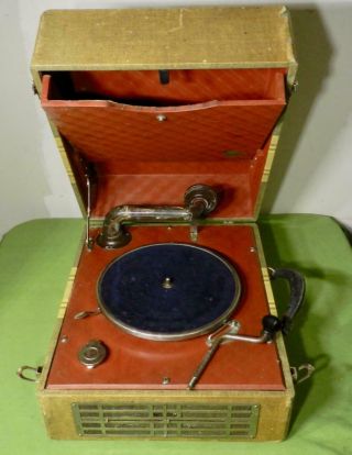 Antique Phonograph Record Player Bakalit Silvertone 5807 Phonogrgraph Turntable